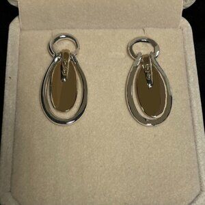 RLM SOHO 2 Toned Door Knocker Pierced Earrings